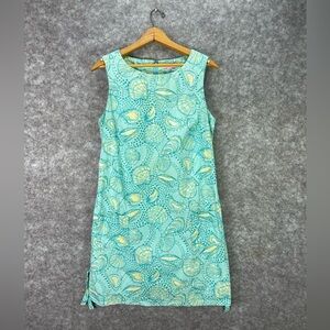 Lilly Pulitzer Shift dress Women's Size 10 Teal Seashell Print Sleeveless